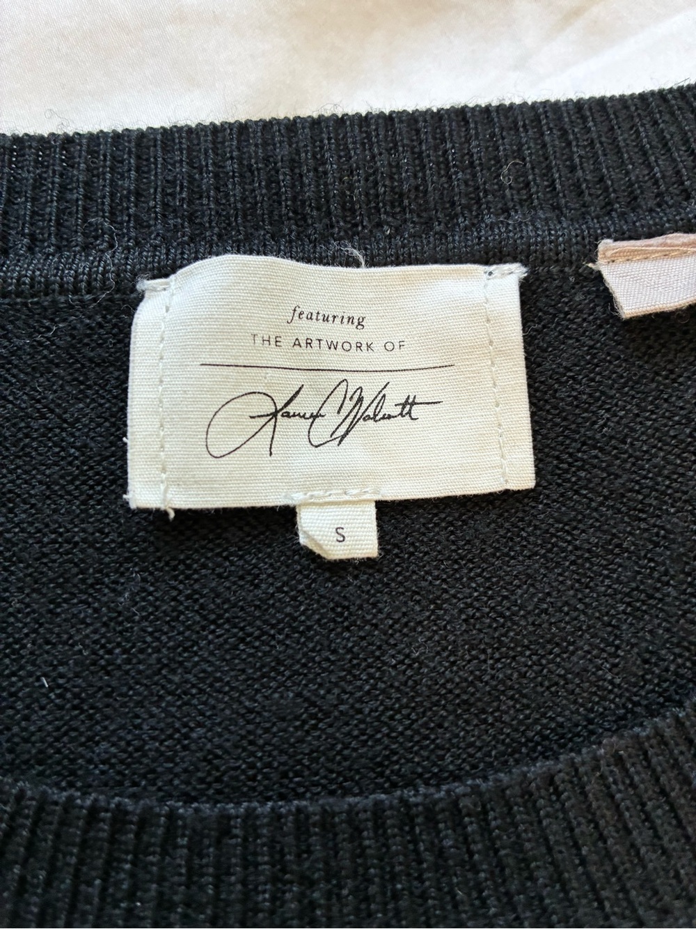 Anthropologie Rooster Art Crewneck Sweater with Artist Lauren Walcott Tag - Picture 3 of 7
